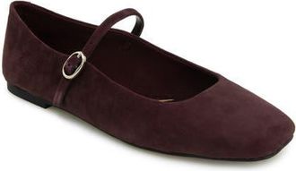 Kenneth Cole Jasper Mary Jane Flat in Burgundy Suede at Nordstrom, Size 5.5