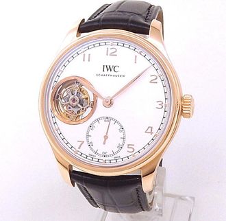 IWC Pre-owned IWC Portuguese Tourbillon Hand Wind Mens Watch IW546302