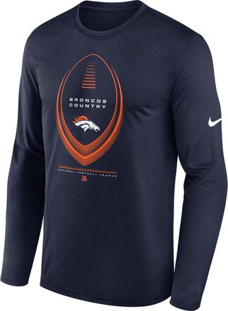 Nike Denver Broncos Legend Icon Nike Mens Dri-FIT NFL Long-Sleeve T-Shirt in Blue | NKHT41S8W-NDB