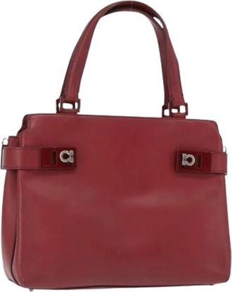 Ferragamo Pre-owned Handbags, female, Red, Size: ONE SIZE Pre-owned Handbag
