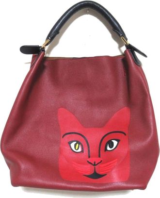 Loewe Bordeaux Red Color Tote Bag (Pre-Owned)