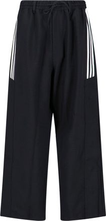 Yohji Yamamoto Track Pants In Recycled Black Fabric, Elasticated Mid-Rise