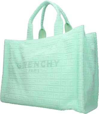 Givenchy Womens Jacquard-Logo Tote Green Fabric