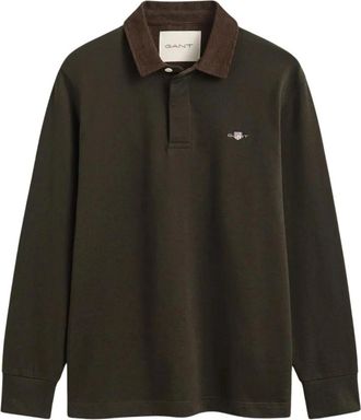 GANT Heavy Rugger - Heren - Polos - Groen - M - Katoen - Tops
