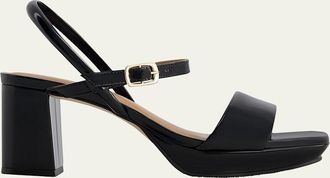 Bernardo Canto Patent Leather Platform Sandals