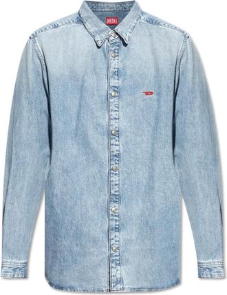 Diesel Denim Overhemd D-Simply - Heren - Spijkeroverhemden - Blauw - S - Denim - Overhemden