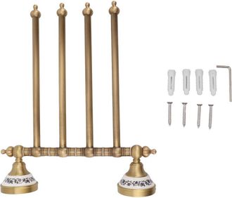 OEM Toallero Giratorio De Lat&oacute;n Antiguo, Soporte Giratorio Para Toallas De Ba&ntilde;o, Cuatro Barras