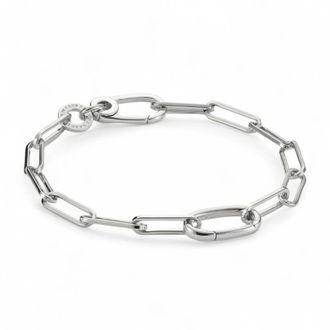 Thomas Sabo Thomas Sabo - Paperclip Charmarmband - Dames - Accessoires - Grijs - Maat: ONE Size
