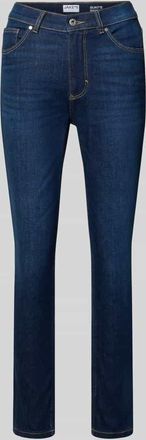 Jake*s Casual Slim Fit Jeans im 5-Pocket-Design in Dunkelblau Melange, Gr&ouml;&szlig;e 34