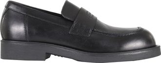 MM6 x Salomon Black Heeled Leather Loafers