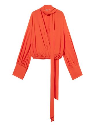 Blumarine scarf-detail blouse - Orange