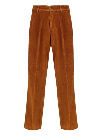 Fay corduroy straight-fleg trousers - men - Cotton - 31 - Brown