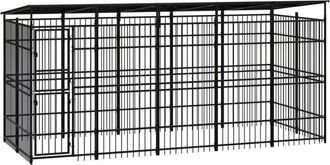 vidaXL Conjunto De Sof&aacute; De Jard&iacute;n Con Coj&iacute;n Negro Aluminio