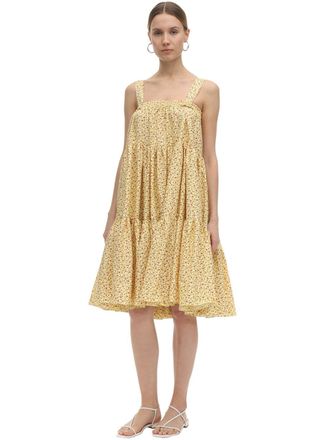 Batsheva Amy Printed Cotton Ruffled Dress & Skirt