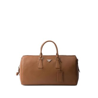 Prada Textured Leather Duffle Bag