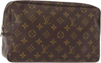 Louis Vuitton Pre-owned Vintage Canvas Clutch - Dames - Vintage Clutch - Bruin - ONE Size - Vintage