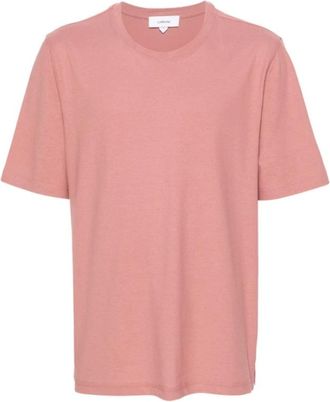 Lardini Roze katoenen T-shirt Lichtgewicht Jersey - Heren - T-shirts - Roze - M - Katoen - Tops
