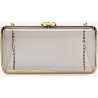 Gianvito Rossi Vetra Clutch in Fum&egrave; Black Plexi at Nordstrom, Size Small