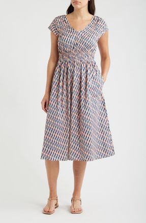 Nic+Zoe Dierdre Print Midi Dress in Pink Multi at Nordstrom, Size Xx-Large