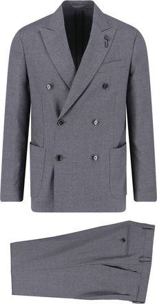 Lardini Double-breasted Virgin Wool Suit