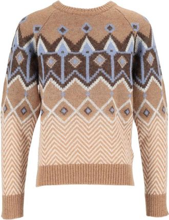 Ermanno Scervino Maglia - Dames - Ronde hals truien - Beige - M - Truien & Vesten