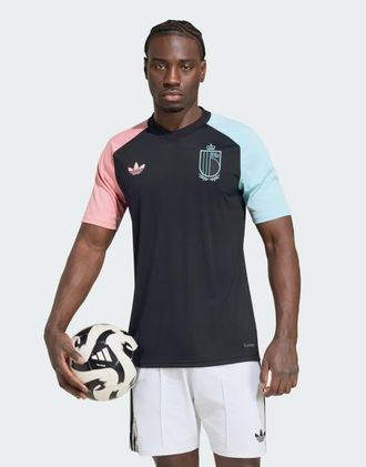 adidas adidas Performance - Belgium 26 - Maglia pre-partita nera/super pop/frozen-Nero