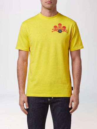 Philipp Plein T-shirt in cotone con stampa Skull e motivo Monogram