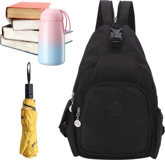 Generic Chest Bag For Women - Nylon 22×12×36cm | Sling Backpack with Ultra Light 310g, Stylish Waterproof, Travel Use, Daily Commuting, Lightweight Chest Tote