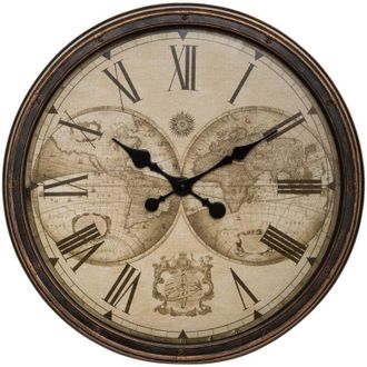 Atmosphera Atmosphera - Reloj Mundial De Pl&aacute;stico Vintage D.52 Cm Pr. 51 X Pr. 5 Cm - Negro