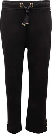Herno Wijde Pijpen Joggingbroek met Fleece Voering - Dames - Sweatpants - Zwart - S - Broeken