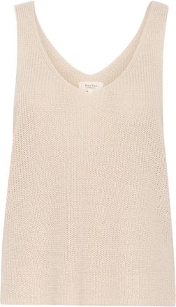 Part Two Rebeccapw To Strik - Dames - V-hals truien - Beige - L - Katoen - Truien & Vesten