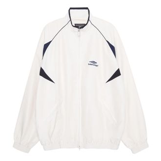 Balenciaga 3B Sports Icon Medium Fit Tracksuit Jacket White 746483TOO489000