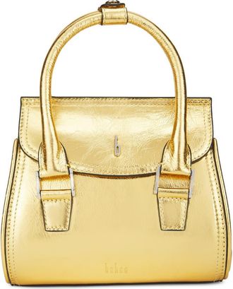 Behno Mini Coco Leather Satchel in Gold at Nordstrom