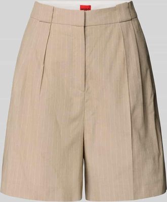 HUGO BOSS Regular Fit Bermudas aus Baumwoll-Leinen-Mix Modell HAMONU in Sand, Gr&ouml;&szlig;e 34