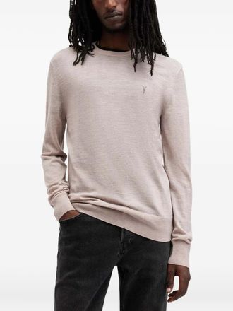 AllSaints crew-neck wool sweater - men - Merino - S - Neutrals