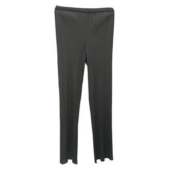 Issey Miyake Pleats Please Trousers in Grey Polyester