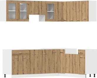 vidaXL Conjunto De Armarios De Cocina De 11 Piezas lyon De Madera De Ingenier&iacute;a De Roble Artesanal Vidaxl