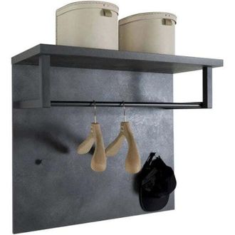 Composad Composad - Pensile ingresso appendiabiti linea segno cm. 35 x 82 x h.71 - cemento