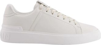 Balmain Monochrome Room Leren Sneakers - Heren - Sneakers - Beige - 39 EU - Leer - Schoenen