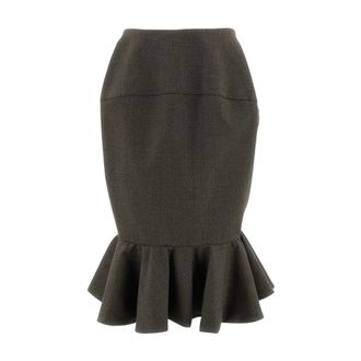Jacquemus Falda Midi Palmier - Skirts - Mujer - Marr&oacute;n - S