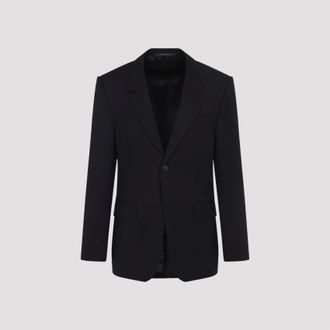 Balenciaga Mens Black Singlebreasted Wool Jacket - Size EU 48 (Mens)