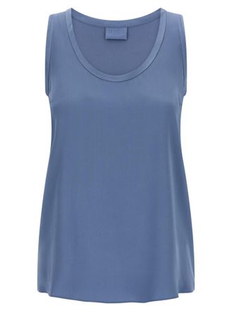 Brunello Cucinelli Blue Satin top
