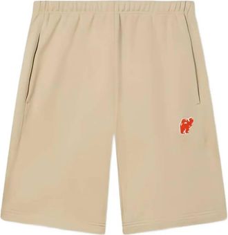 Kenzo Elephant Logo Embroidered Cotton Shorts, Size X-Large