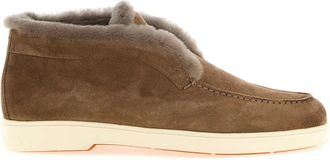 Santoni Schoenen, Dames, Bruin, 41 EU, Leer, Fortune Instapper Enkellaarzen