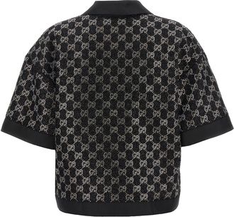 Gucci GG Crystal Lam&eacute; Shirt - Black