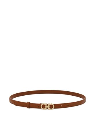 Ferragamo Brown Gancini Buckle Belt