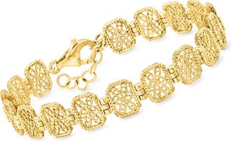 Ross-Simons 18kt Gold Over Sterling Filigree Bracelet