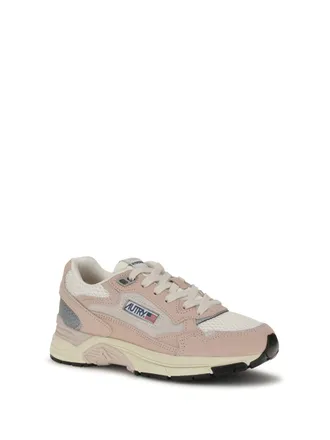 Autry Womens Hyperway Sneakers Bicolor-Silk White Upper: Suede; Sole: Rubber Bicolor/silk