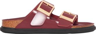 Birkenstock Dames, Schoenen, Rood, Maat: 38 EU Leer