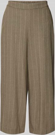 Vero Moda Regular Fit Culotte aus Viskose-Leinen-Mix Modell MINDY in Oliv, Gr&ouml;&szlig;e 36